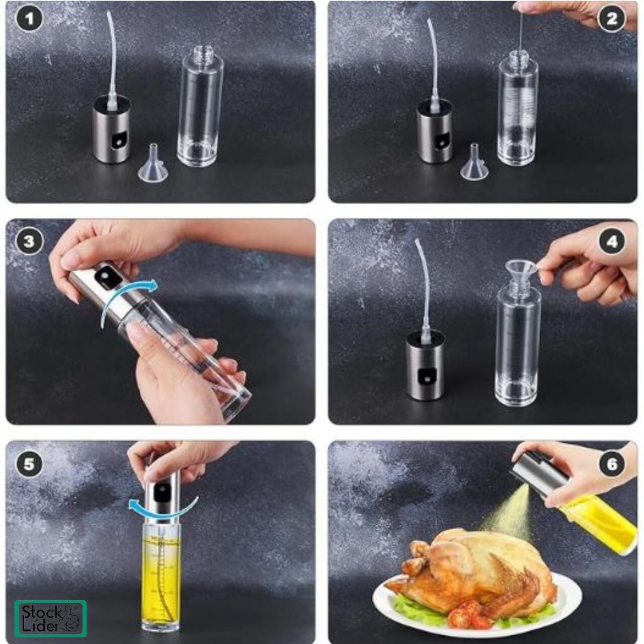 Pulverizador de Aceite con Caja | Cocina Saludable y Fácil