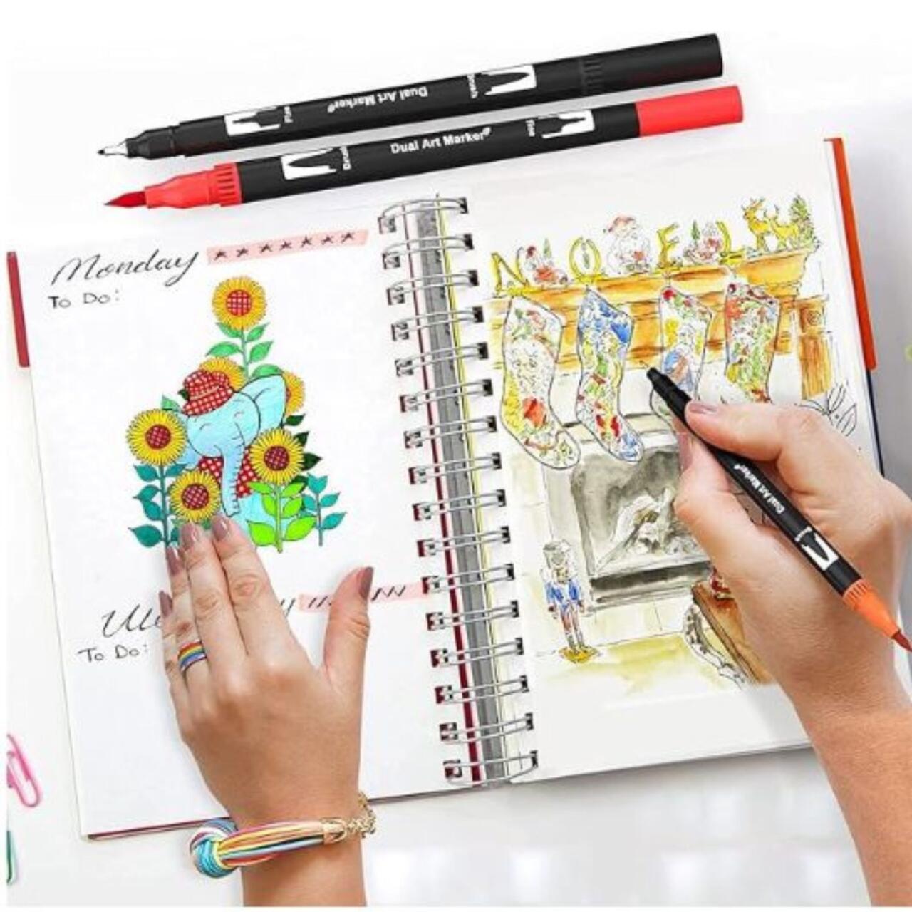 Rotuladores Doble Punta 24pcs | Creatividad Sin Límites