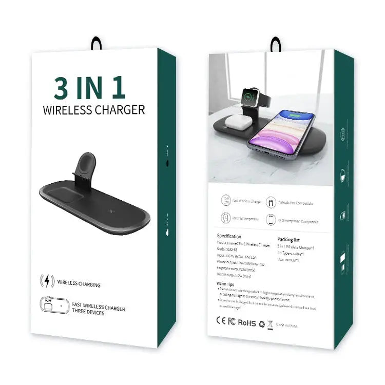 Cargador Multifunción – Tecnología Todo-en-Uno para tu Escritorio o Mesita de Noche