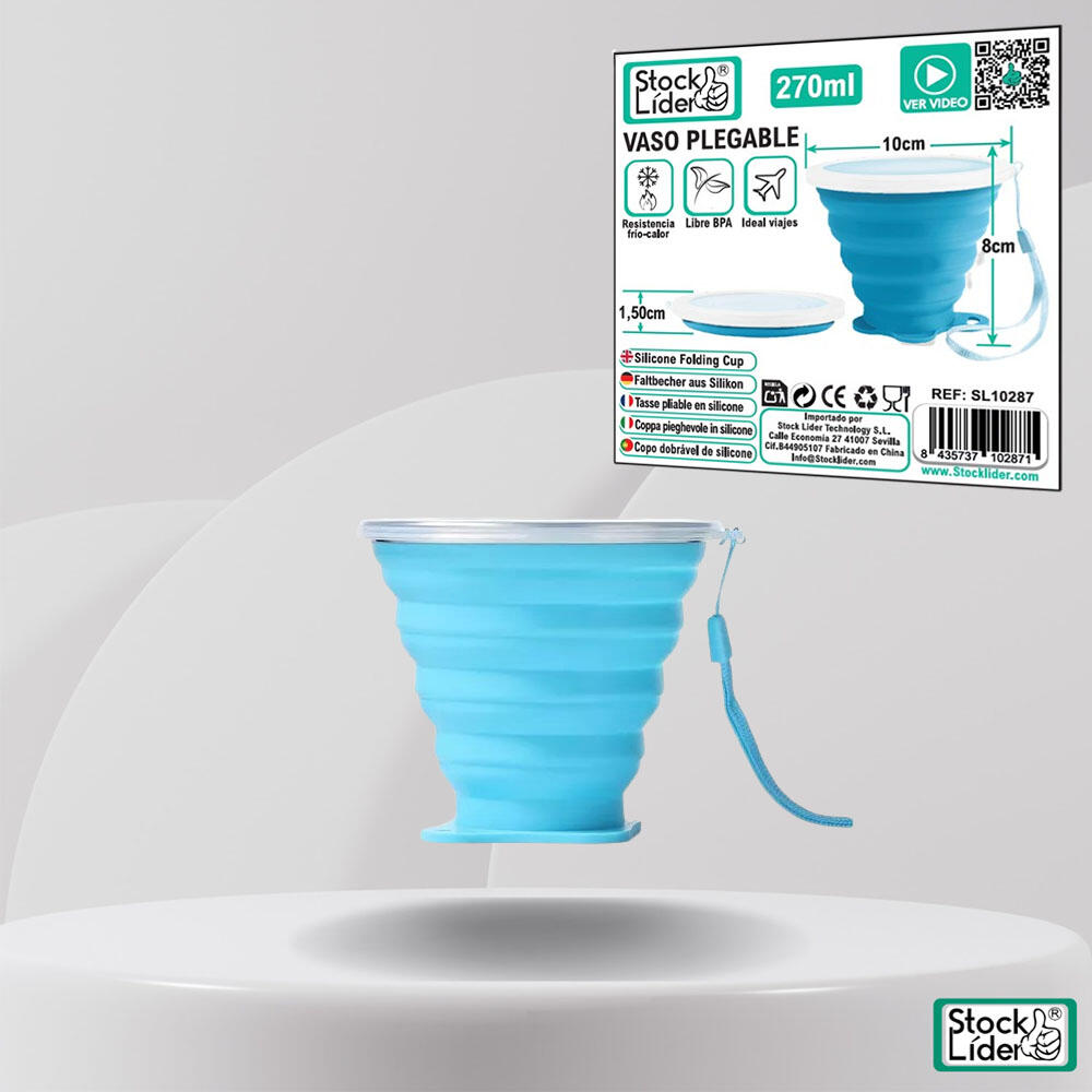 Vaso Plegable 270ml: Tu Compañero Compacto para Bebidas
