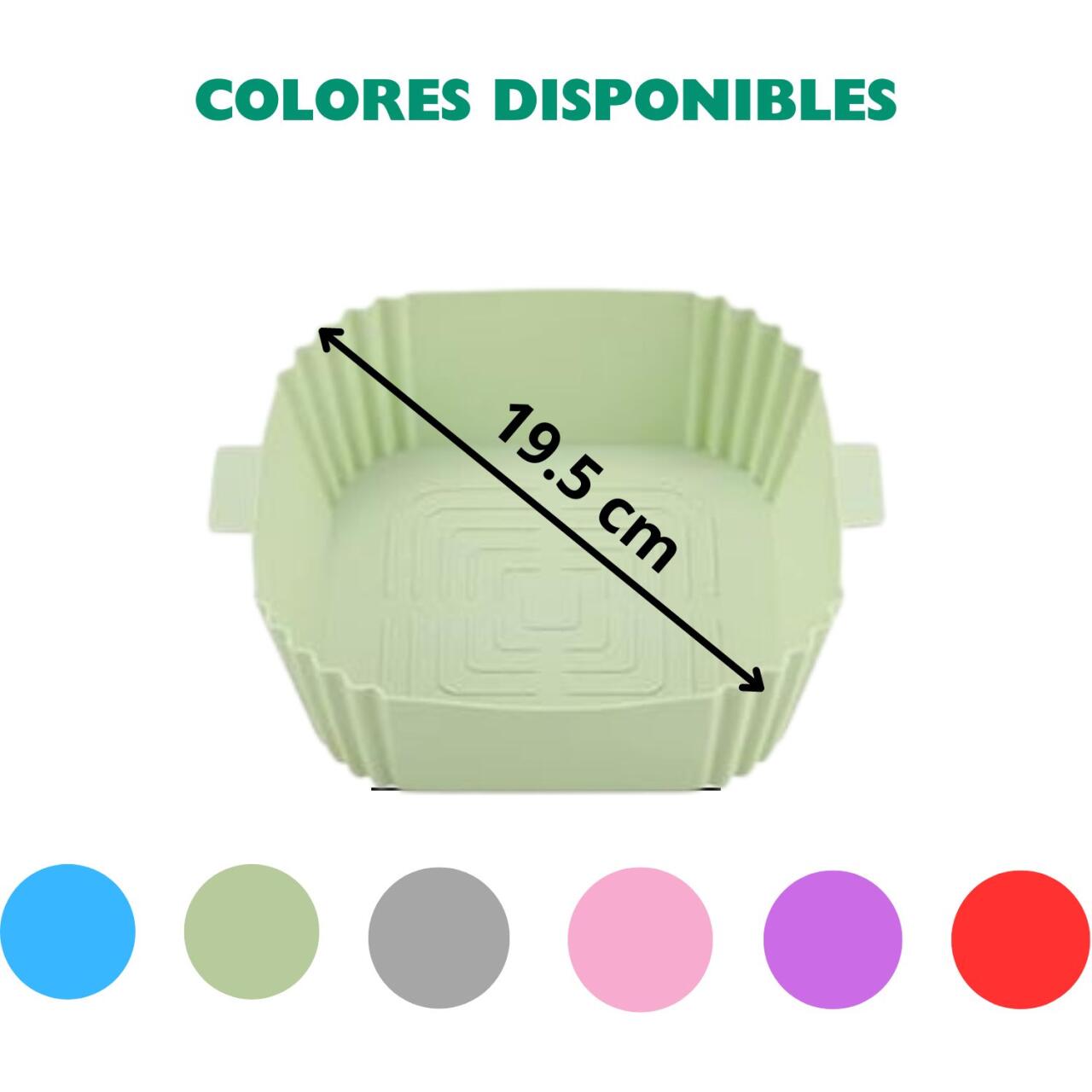 Bandeja Silicona para Freidora de Aire - Cocina Fácil y Sana