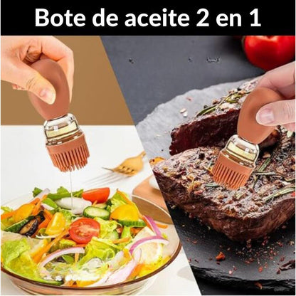 PACK Pulverizador de aceite y Bote aceite con brocha + caja