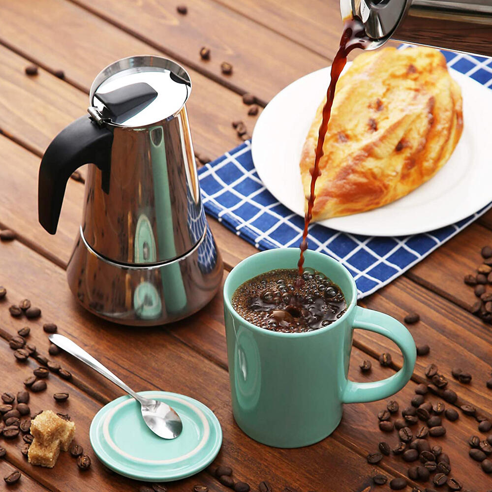 Cafetera Italiana De Acero Inoxidable  6 Tazas Inducción