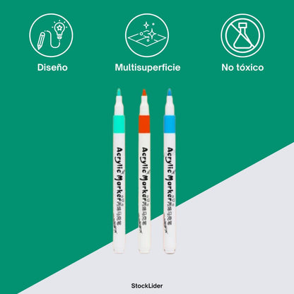Rotuladores Acrílicos 36pcs - Colores Vibrantes para tu Arte