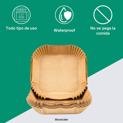 Papel Cuadrado para Freidora de Aire: Cocina Limpio y Fácil
