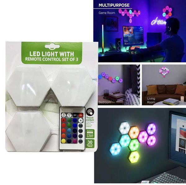 Set de 3 Luces LED Colores con Mando - Envío Gratis