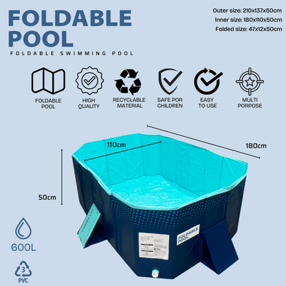 Piscina portátil plegable tamaño M