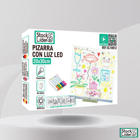 Pizarra con luz LED 20x30