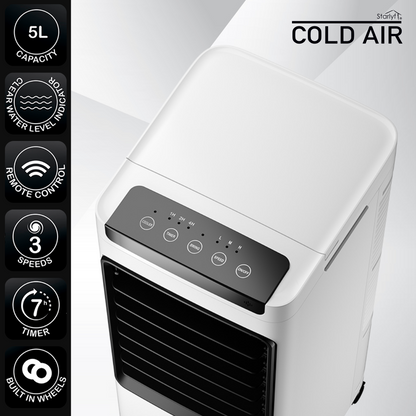 Climatizador, humidificador y purificador portátil