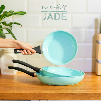 Sartén antiadherente con revestimiento de polvo de cerámica de jade