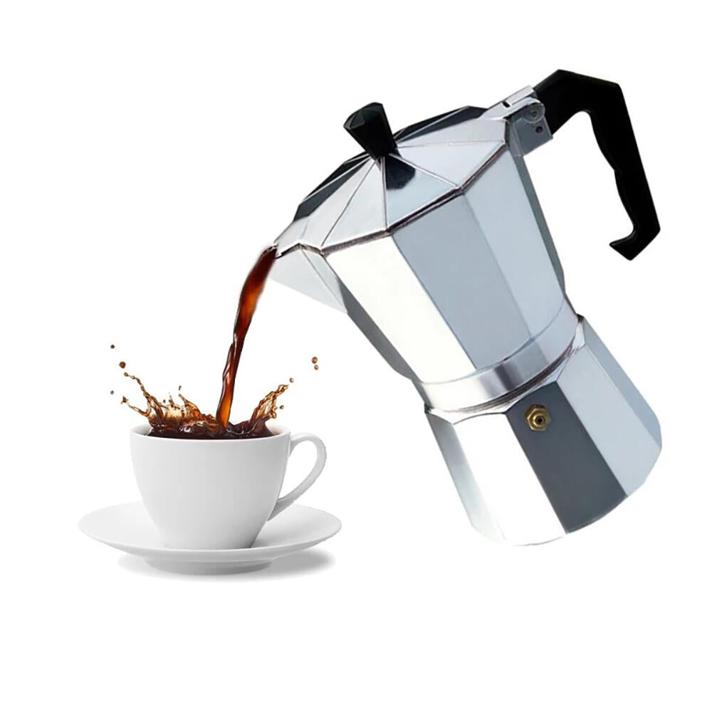 Cafetera Italiana Clásica 6 tazas mango ergonómico cocina de Inducción