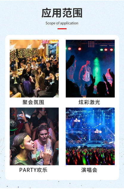 Proyector de luz LED para escenario, miniluces láser activadas por sonido, Control remoto, Flash para DJ