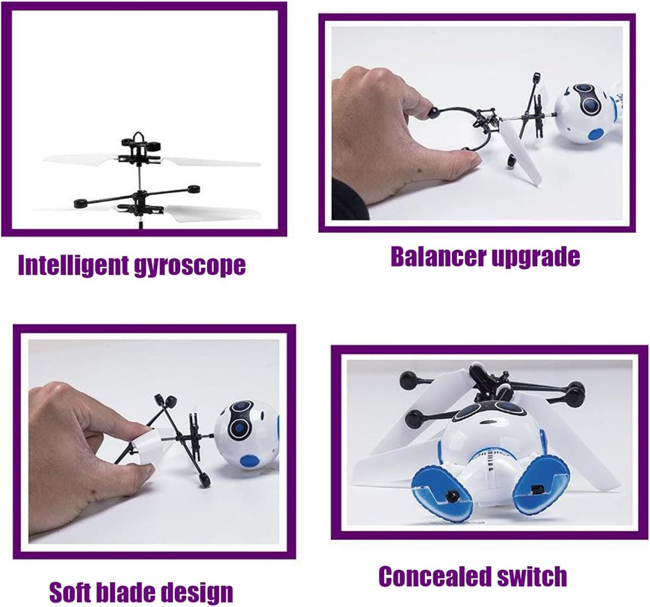 Robot Volador con Sensor de Inducción - Diversión Interactiva