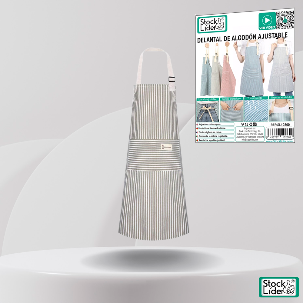 Delantal de Algodón Ajustable | Comodidad y Estilo en tu Cocina