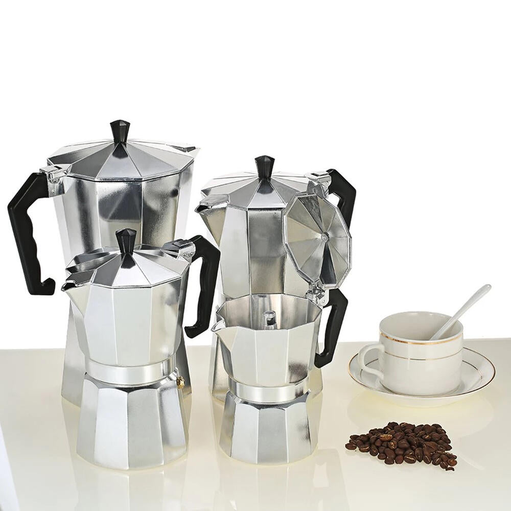 Cafetera Italiana Clásica 9 tazas mango ergonómico cocina de Inducción