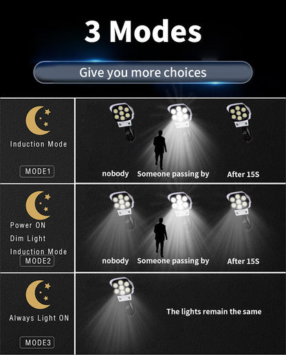 Foco LED Simulador de Cámara con Mando - Protección Inteligente