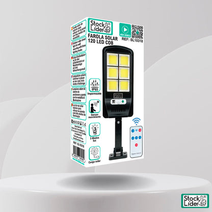 Farola Solar 120 LED COB: Iluminación Potente y Eficiente