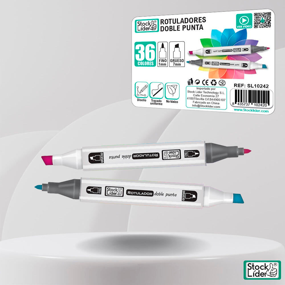 Rotuladores Dobles 36 Colores - Creatividad Sin Límites