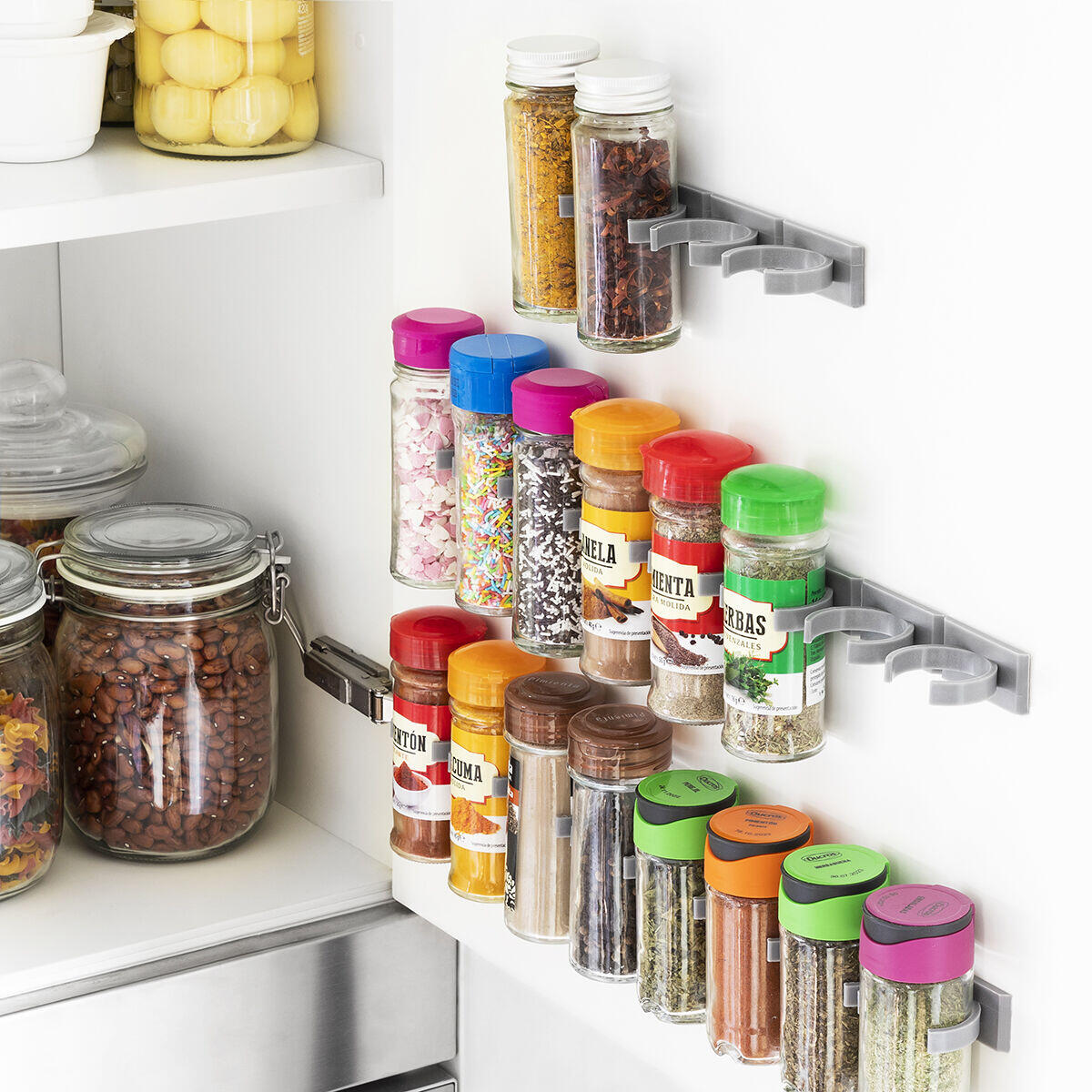 Organizador de Especias Adhesivo y Divisible Jarlock x20 InnovaGoods