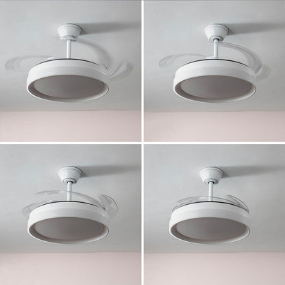 Ventilador de Techo con Luz LED y 4 Aspas Retráctiles Keteez InnovaGoods Blanco 72 W Ø49-104 cm