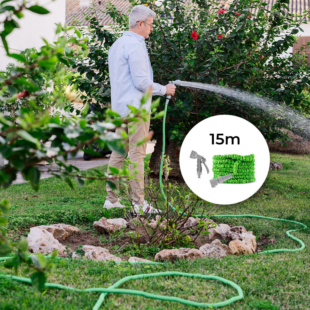 Manguera de Jardín Extensible Hoostend InnovaGoods 15 m