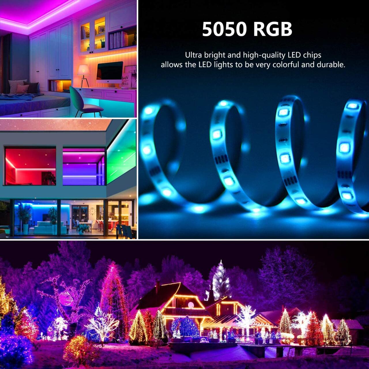 Tira LED RGB 5M con Mando y App | Iluminación Inteligente