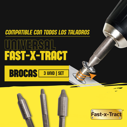 Set de 3 brocas metálicas para extraer tornillos y tuercas