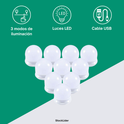 Tira LED para Espejo | Iluminación Profesional para Maquillaje