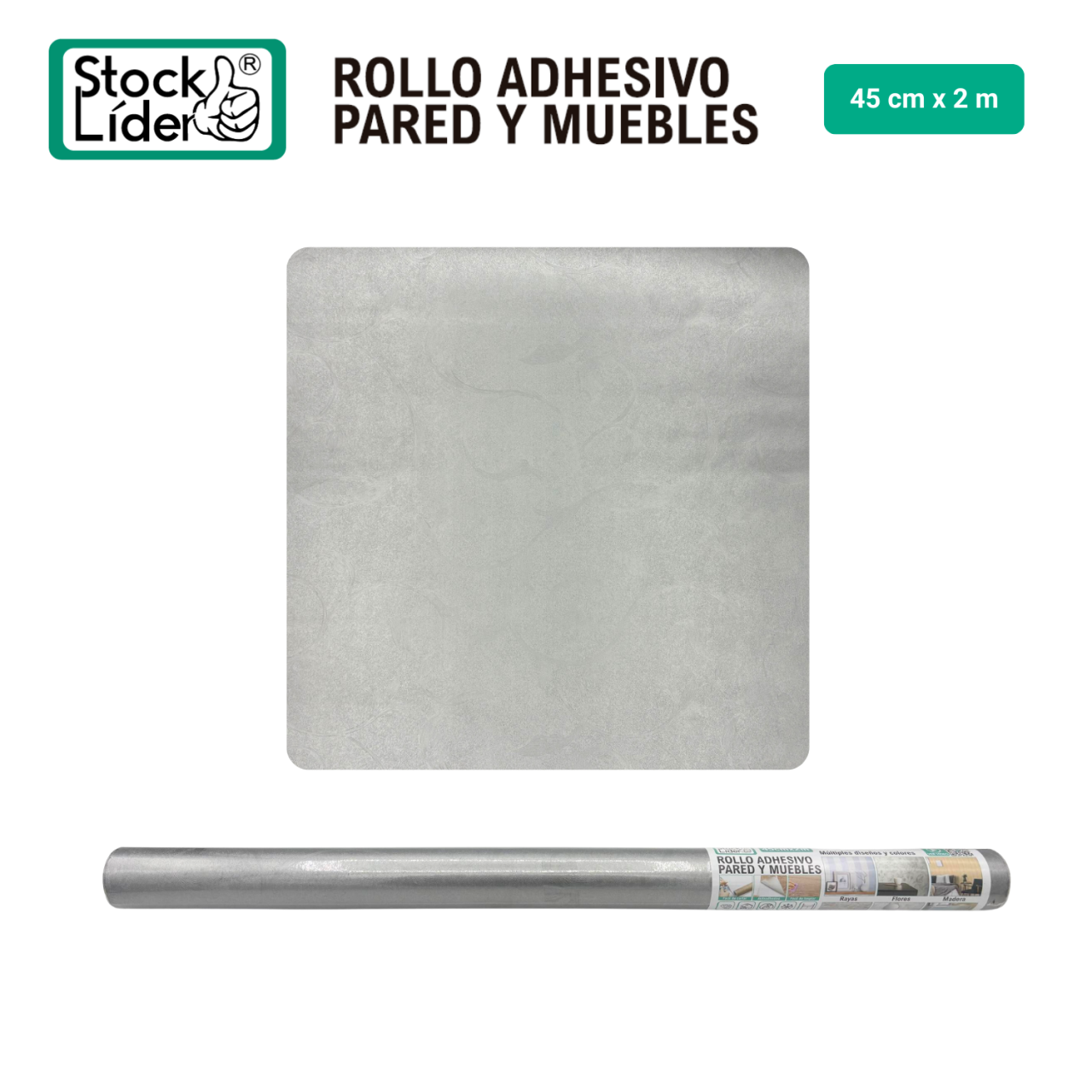 Rollo adhesivo pared y muebles 45cm x 2m