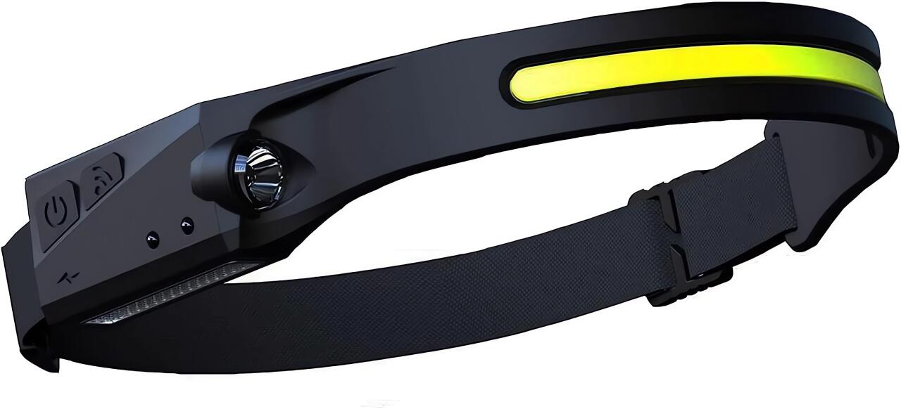 Linterna de Cabeza LED con Sensor y Luz de Emergencia