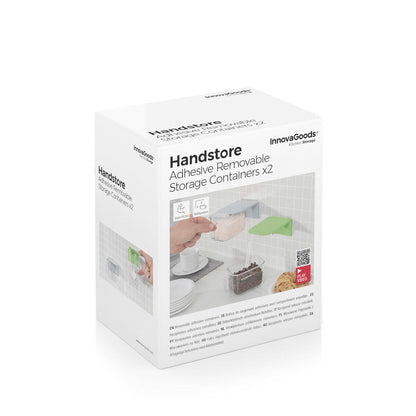 Recipientes de Cocina Adhesivos Extraíbles Handstore InnovaGoods 2 Unidades
