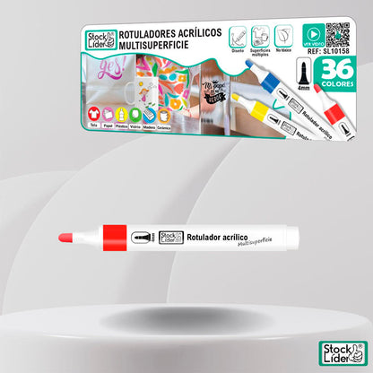 Rotuladores Acrílicos 36pcs - Colores Vibrantes para tu Arte