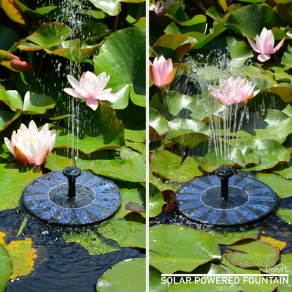 Fuente solar flotante y ecológica para jardines, estanques y piscinas
