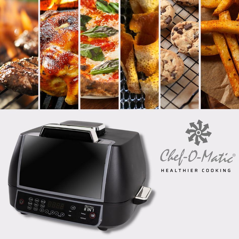 Horno, Grill y Freidora de aire 8 funciones en 1