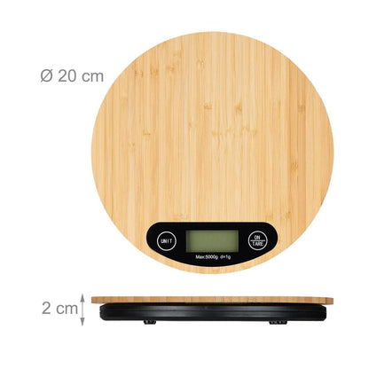 Balanza de Cocina Digital de Bambú – Precisión, Estilo y Sostenibilidad