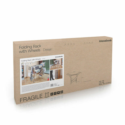 Tendedero Plegable Vertical con Ruedas Dreeyl InnovaGoods 38 Barras