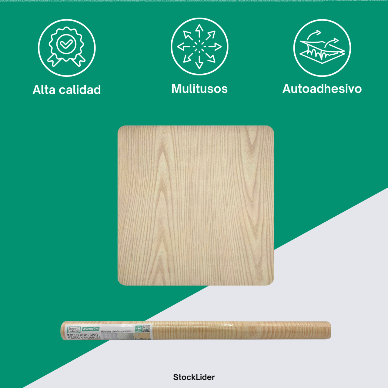Rollo adhesivo pared y muebles 45cm x 2m