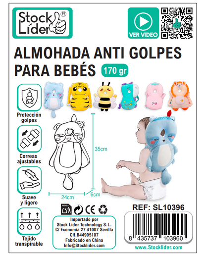 Almohada Antigolpes para Bebés - Protege la Cabeza de tu Peque