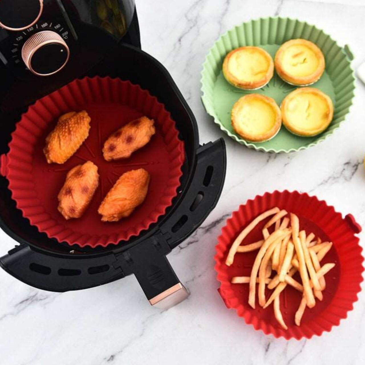 Bandeja de Silicona para Air Fryer - Cocina más Sano y Fácil