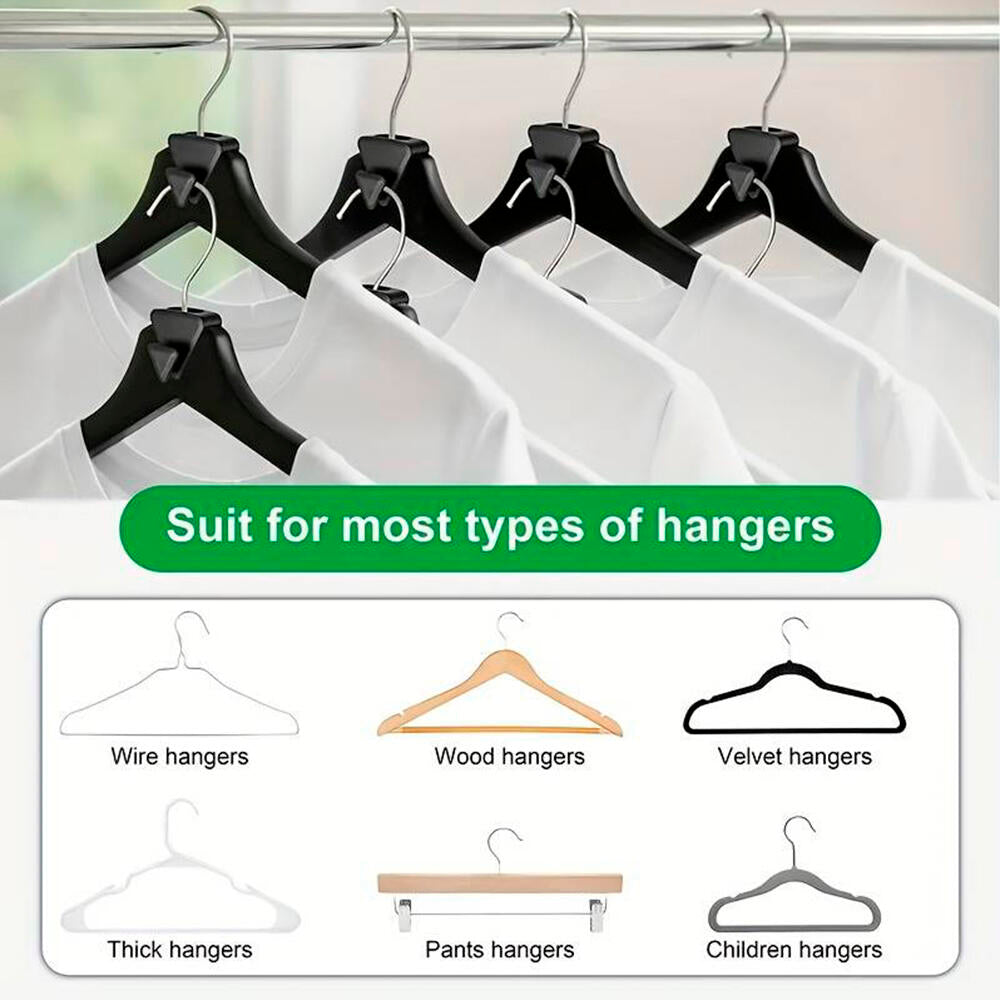 36 Piezas Ganchos para Perchas de Plástico - Mini Organizador Clip para Colgar y Optimizar Espacio en el Armario