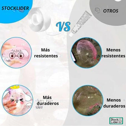 Cinta Nanotec Adhesiva Reutilizable - ¡Soluciones sin taladros!