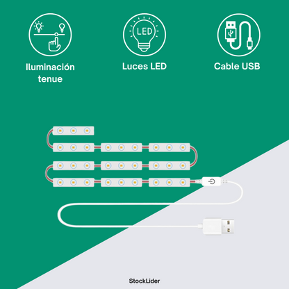 Espejo con Luz LED | Iluminación Perfecta para Maquillaje