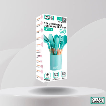 Set Utensilios Silicona Cocina 12PCS | Antiadherente y Duradero