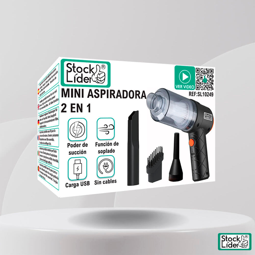 Mini Aspiradora 2 en 1: ¡Limpieza Rápida y Potente en Casa!