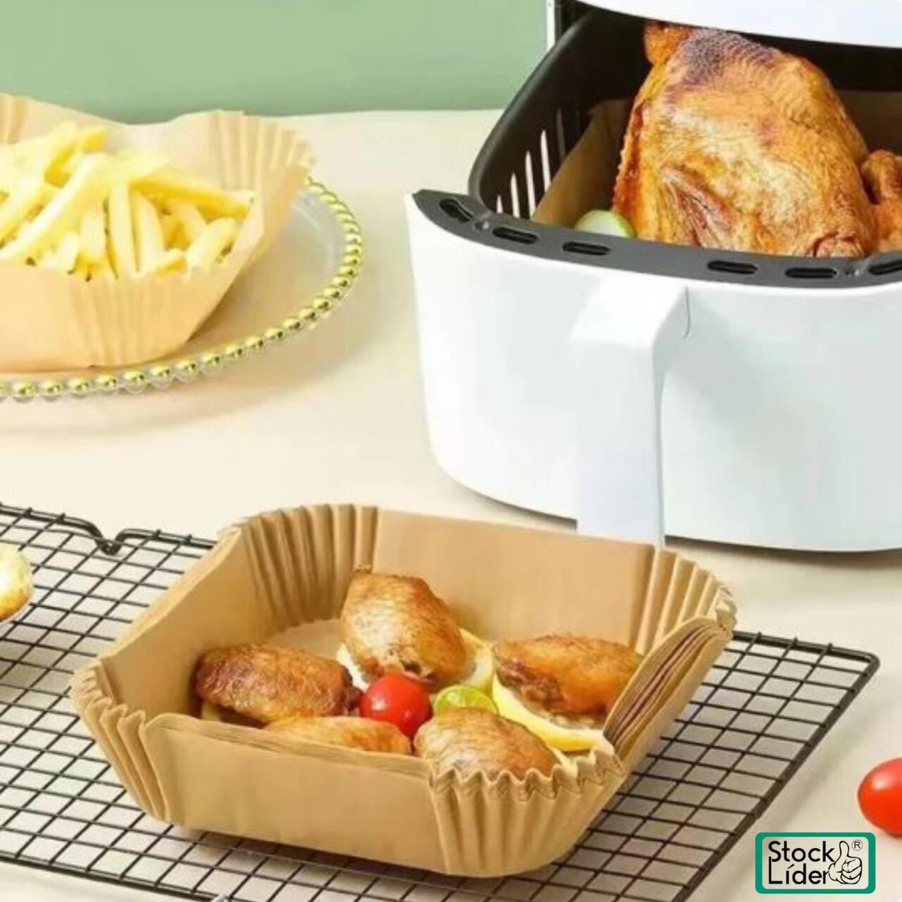 Papel Cuadrado para Freidora de Aire: Cocina Limpio y Fácil