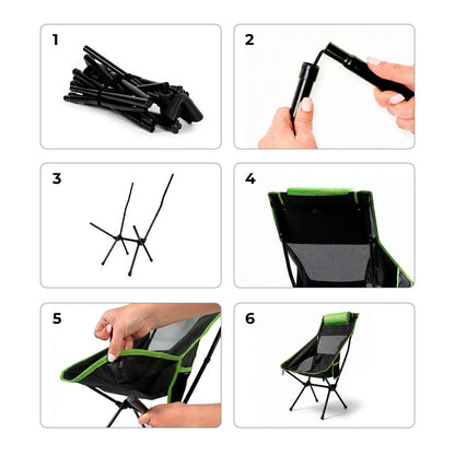 Silla Mecedora Plegable de Camping 2 en 1 con Bolsillo, Cojín y Bolsa de Transporte Trillow InnovaGoods