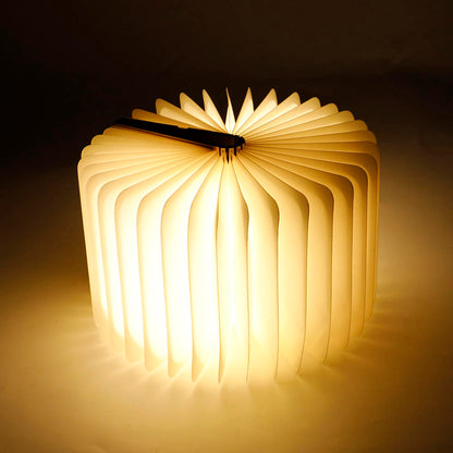 Lampara Libro Plegable de Madera  Lampara Mesilla de Noche Ideal Decoración Casa y Habitación Regalo Original