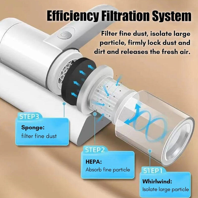 Aspirador de ácaros con filtro HEPA