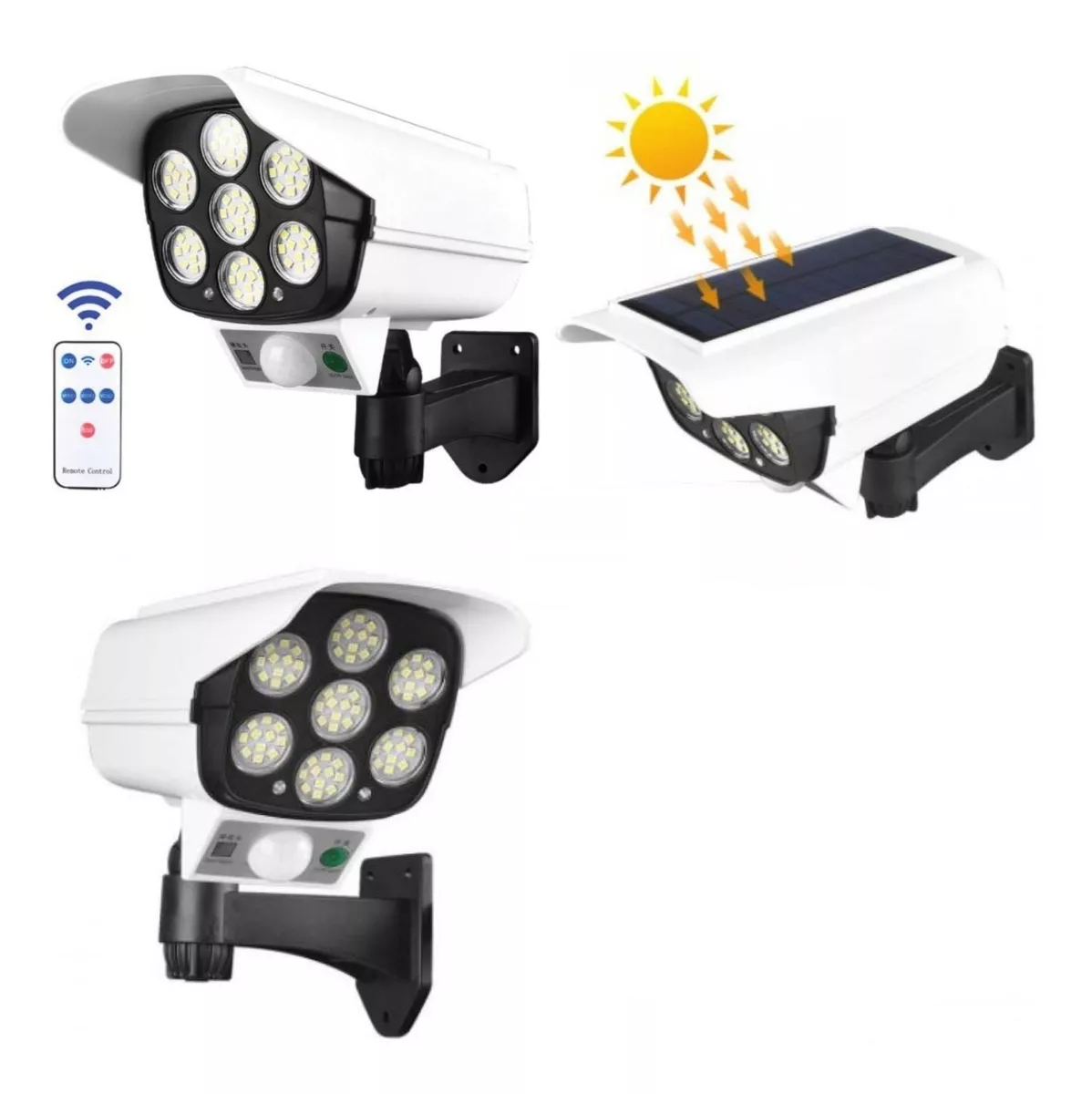 Foco LED Simulador de Cámara con Mando - Protección Inteligente