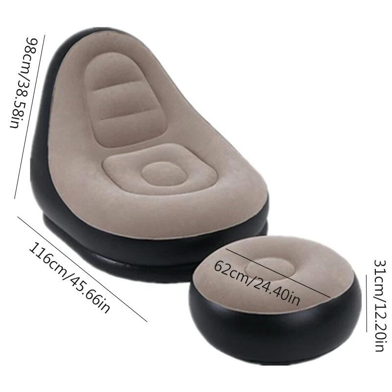 Silla Inflable con Reposapiés e inflador